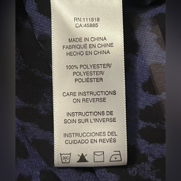 Michael Michael Kors Sheer Blue Cheater Print Sz M Women - Picture 7 of 7